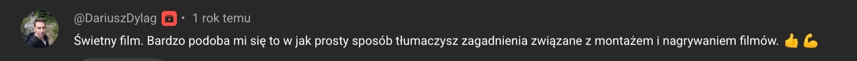 Komentarz widza po materiale edukacyjnym Mvideo